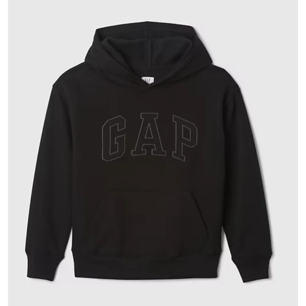 GAP Children Logo Hoodie Pullover‎ Sweatshirt, True Black, Medium